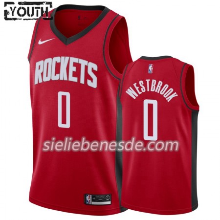 Kinder NBA Houston Rockets Trikot Russell Westbrook 0 Nike 2019-2020 Icon Edition Swingman
